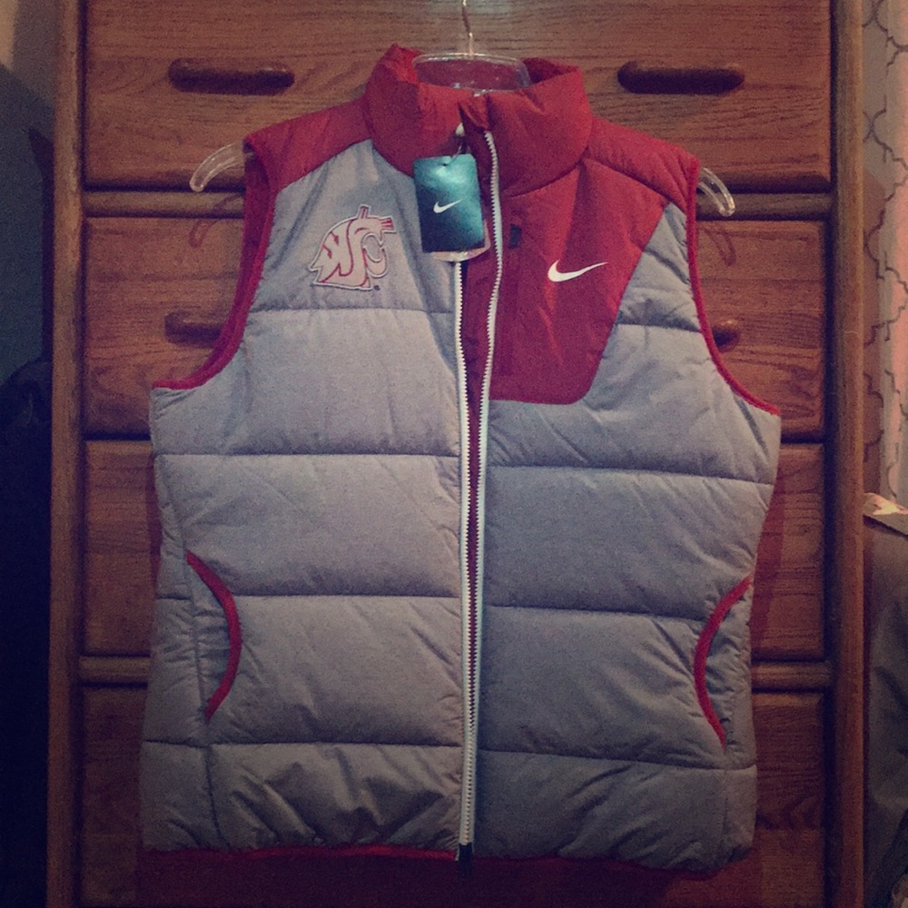 Nike down vest with WSU logo